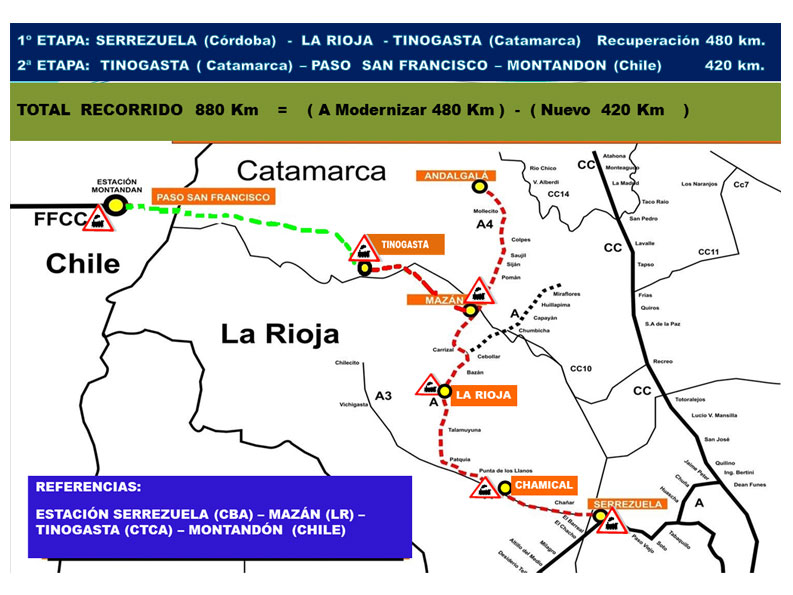 Resultado de imagen para proyecto de tren que una Catamarca con Chile