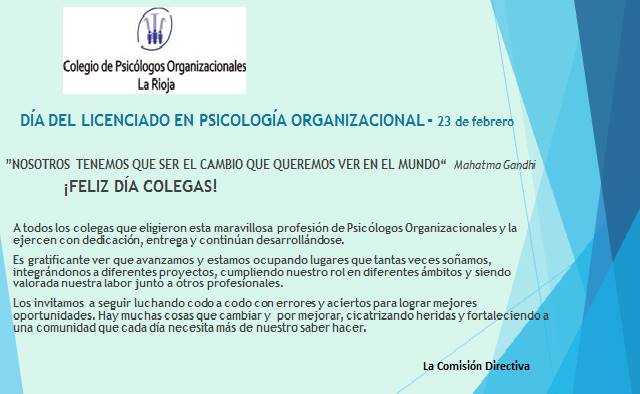 Saludan A Los Psicologos Organizacionales En Su Dia